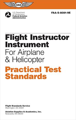 eBook (pdf) Flight Instructor Instrument Practical Test Standards for Airplane & Helicopter (2024) de Federal Aviation Administration (Faa), U. S. Department Of Transportation