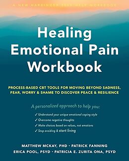 Couverture cartonnée Healing Emotional Pain Workbook de Erica Pool, Matthew McKay, Patricia E. Zurita Ona