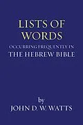 E-Book (pdf) Lists of Words Occurring Frequently in the Hebrew Bible von John D. W. Watts