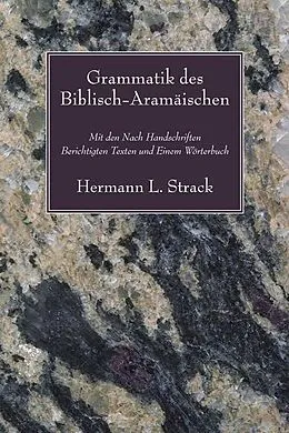 PDF Grammatik des Biblisch-Aramaischen von Hermann L. Strack