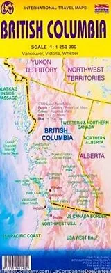 (Land)Karte British Columbia, Vancouver, Victoria, Whistler von 