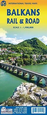 (Land)Karte Balkans Rail & Road von 