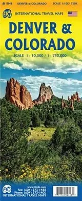 (Land)Karte Touristische Karte Denver & Colorado von 