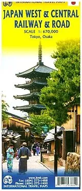 (Land)Karte Touristik Karte Japan West & Central Railway von