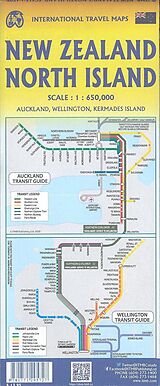 Carte (de géographie) New Zealand North Island de 