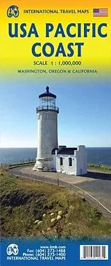 (Land)Karte USA Pacific Coast von
