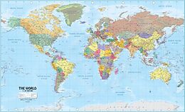 Broschiert World Wall Map Political von 