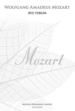 Wolfgang Amadeus Mozart Notenblätter Ave Verum for chorus (SSA) and piano