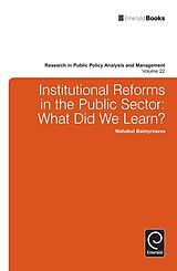 eBook (pdf) Institutional Reforms in the Public Sector de Mahabat Baimyrzaeva