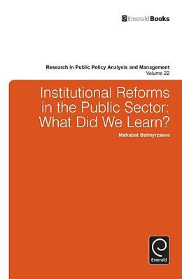 eBook (pdf) Institutional Reforms in the Public Sector de Mahabat Baimyrzaeva