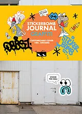 Kartonierter Einband Stickerbomb Journal Graffiti von