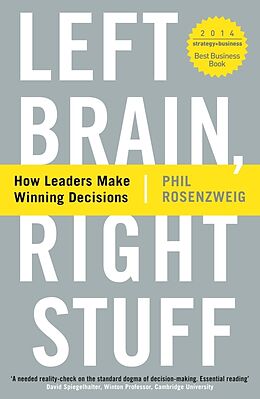 Couverture cartonnée Left Brain, Right Stuff de Rosenzweig Phil