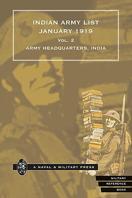 eBook (pdf) Indian Army List January 1919 - Volume 2 de Army Headquarters India