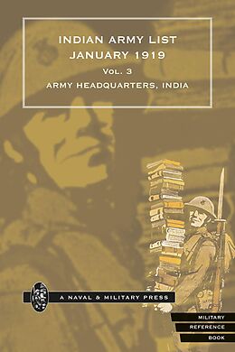 eBook (pdf) Indian Army List January 1919 - Volume 3 de Army Headquarters India