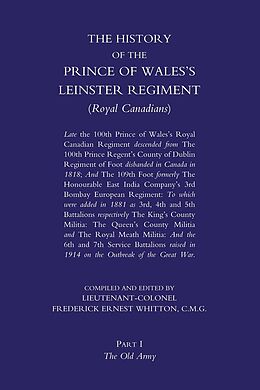 eBook (pdf) History of the Prince of Wales's Leinster Regiment - Volume 1 de Lieutenant-Colonel Frederick Ernest Whitton