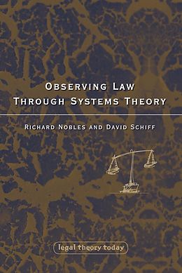 eBook (pdf) Observing Law through Systems Theory de Richard Nobles, David Schiff