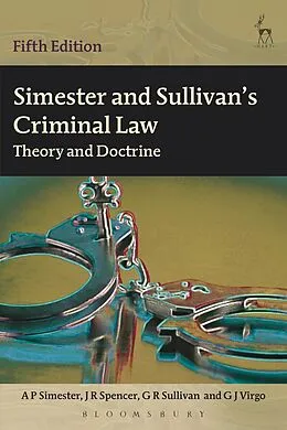 E-Book (epub) Simester and Sullivan's Criminal Law von A P Simester, J R Spencer, G R Sullivan