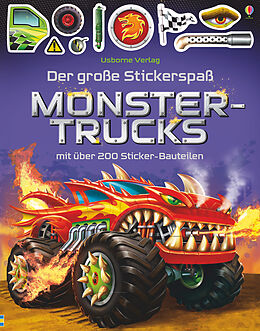 Kartonierter Einband Der große Stickerspaß: Monstertrucks von Simon Tudhope