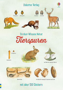 Kartonierter Einband Sticker-Wissen Natur: Tierspuren von Alfred Leutscher