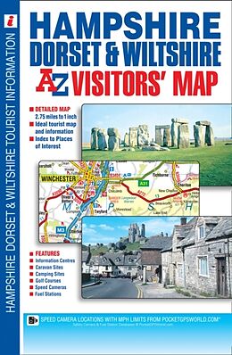 Kartonierter Einband Hampshire, Dorset & Wiltshire A-Z Visitors' Map von Geographers' A-Z Map Co Ltd
