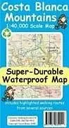 (Land)Karte Costa Blanca Mountains Tour and Trail Map von David Brawn