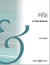 Gerald Finzi Notenblätter In Years defaced