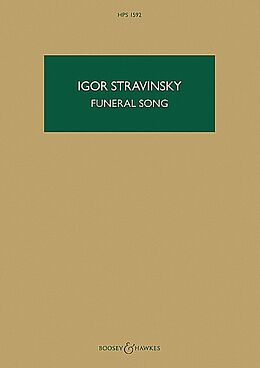 Igor Strawinsky  Funeral Song op.5