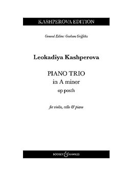 Leokadiya Kashperova Notenblätter Piano Trio in A minor op. posth