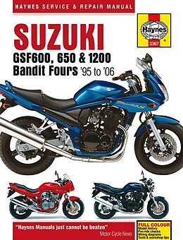 Couverture cartonnée Suzuki GSF600, 650 & 1200 Bandit Fours (95 - 06) Haynes Repair Manual de Haynes Publishing