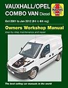 Couverture cartonnée Vauxhall/Opel Combo Diesel Van (Oct 2001 to Jan 2012) 51 to 61 Haynes Repair Manual de Martynn Randall