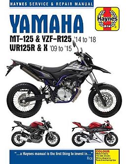 Couverture cartonnée Yamaha MT-125 & YZF-R125 (14-18), WR125R/X (09-15) de Haynes Publishing