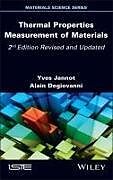 Livre Relié Thermal Properties Measurement of Materials de Alain Degiovanni, Yves Jannot