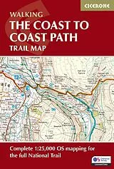 Kartonierter Einband Walking the Coast to Coast Path Trail Map von Marsh Terry