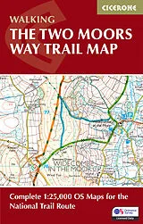 (Land)Karte The Two Moors Way: Devon's Coast to Coast von Sue Viccars
