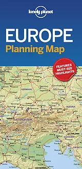 gefaltete (Land)Karte Lonely Planet Europe Planning Map von Lonely Planet