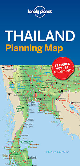 gefaltete (Land)Karte Lonely Planet Thailand Planning Map von Lonely Planet