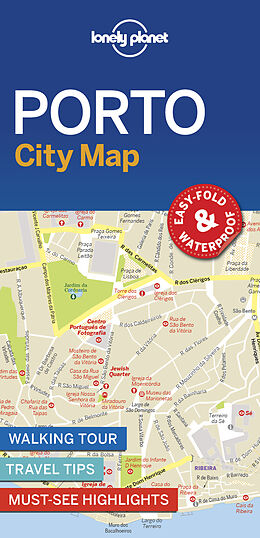 gefaltete (Land)Karte Lonely Planet Porto City Map von Lonely Planet