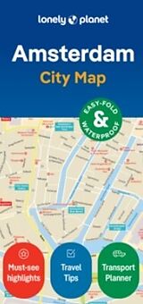 gefaltete (Land)Karte Lonely Planet Amsterdam City Map von 