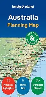 gefaltete (Land)Karte Lonely Planet Australia Planning Map 8100000 von Lonely Planet