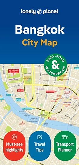 gefaltete (Land)Karte Lonely Planet Bangkok City Map von Lonely Planet