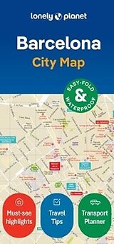 Carte (de géographie) pliée Lonely Planet Barcelona City Map de 