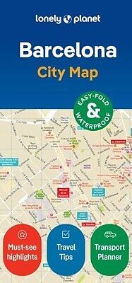 Carte (de géographie) pliée Lonely Planet Barcelona City Map de 