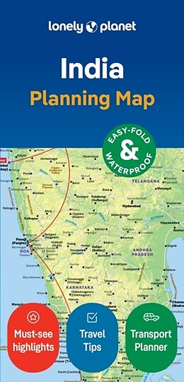 Carte (de géographie) pliée Lonely Planet India Planning Map de Lonely Planet