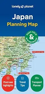 gefaltete (Land)Karte Lonely Planet Japan Planning Map 3200000 von Lonely Planet
