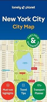 gefaltete (Land)Karte Lonely Planet New York City Map von 