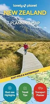 gefaltete (Land)Karte Lonely Planet New Zealand Planning Map 2600000 von Lonely Planet