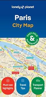 Carte (de géographie) pliée Lonely Planet Paris City Map de 