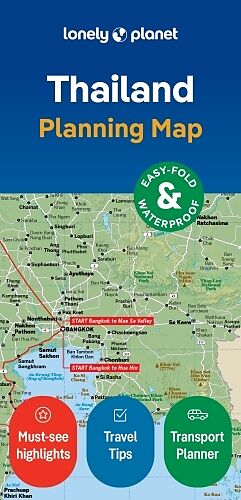 Carte (de géographie) pliée Lonely Planet Thailand Planning Map de 
