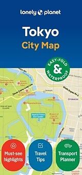 gefaltete (Land)Karte Lonely Planet Tokyo City Map von 