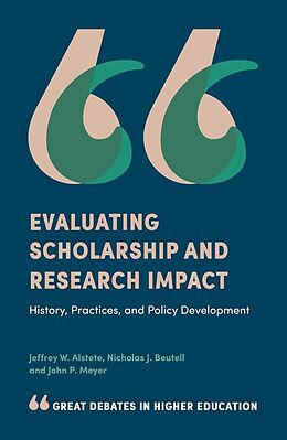 eBook (pdf) Evaluating Scholarship and Research Impact de Jeffrey W. Alstete